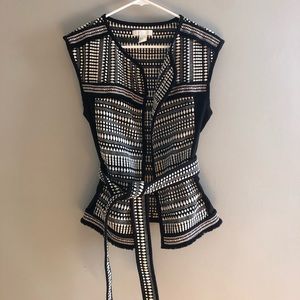 Retro patterned vest